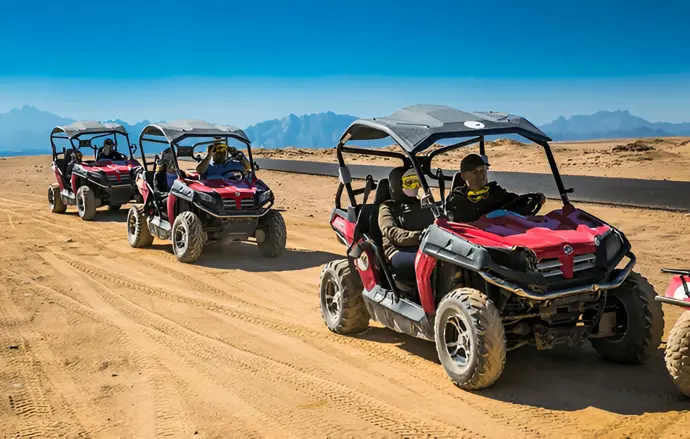 Hurghada: Wüstensafari Morgens oder bei Sonnenuntergang mit einem ptivaten Dünenbuggy